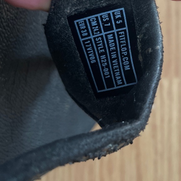 Fitflop Lulu Toe Post Thong Black Sparkly / Glittery Wedge / Ergo Arch Sandals - Picture 9 of 9